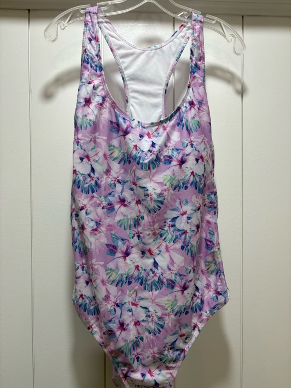 Nicole Miller One Piece Racer Back Swimsuit Cabana Hibiscus Size 3X New NWT